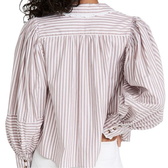 NWT Free People Cotton Striped Top M - Picture 2 of 12